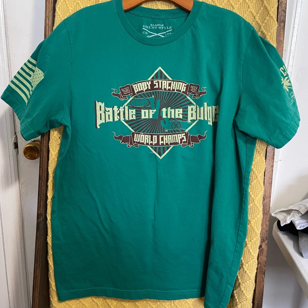 Grunt Style Teal 'Battle of the Bulge' Graphic Tee - Men's